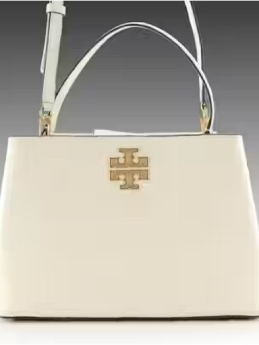 Tory Burch Britten Small Two-Way Leather Satchel – New Ivory